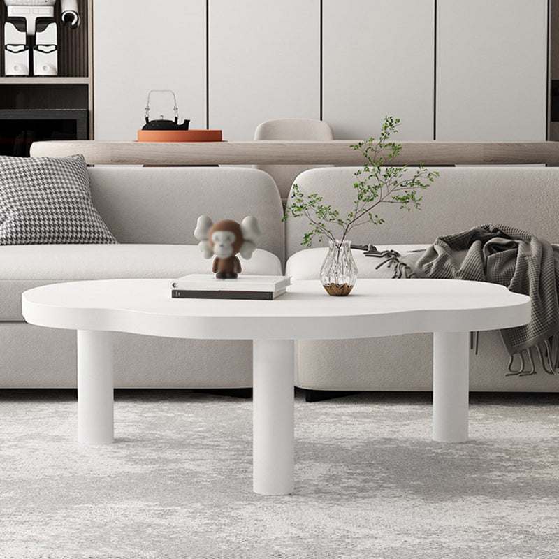 Scandinavian Coffee Cocktail Table Solid Wood Coffee Table in White
