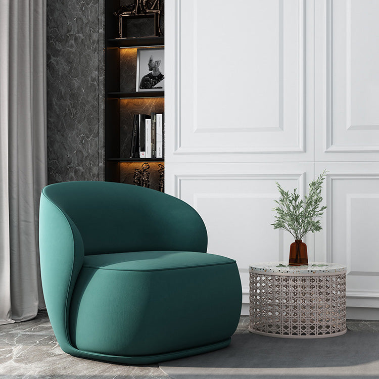 Fixed Back Round Accent Chair Solid Color Modern Lounge Chair