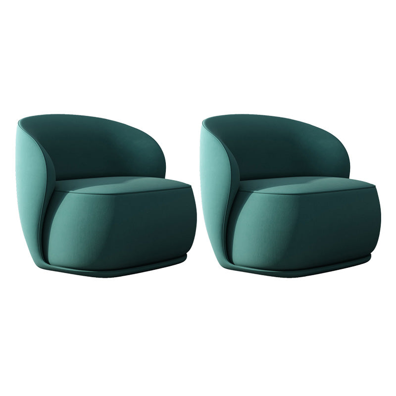Fixed Back Round Accent Chair Solid Color Modern Lounge Chair