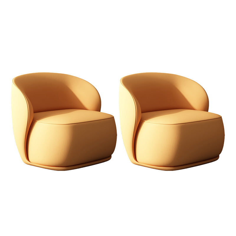 Fixed Back Round Accent Chair Solid Color Modern Lounge Chair