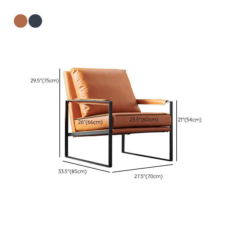 Solid Color Mid-century Modern Armchair Sled Arm Chair for Living Room