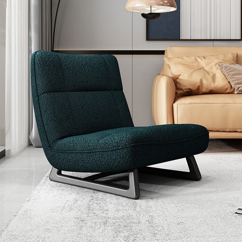 Fixed Back Sled Slipper Chair Solid Color Mid-century Modern Lounge Chair