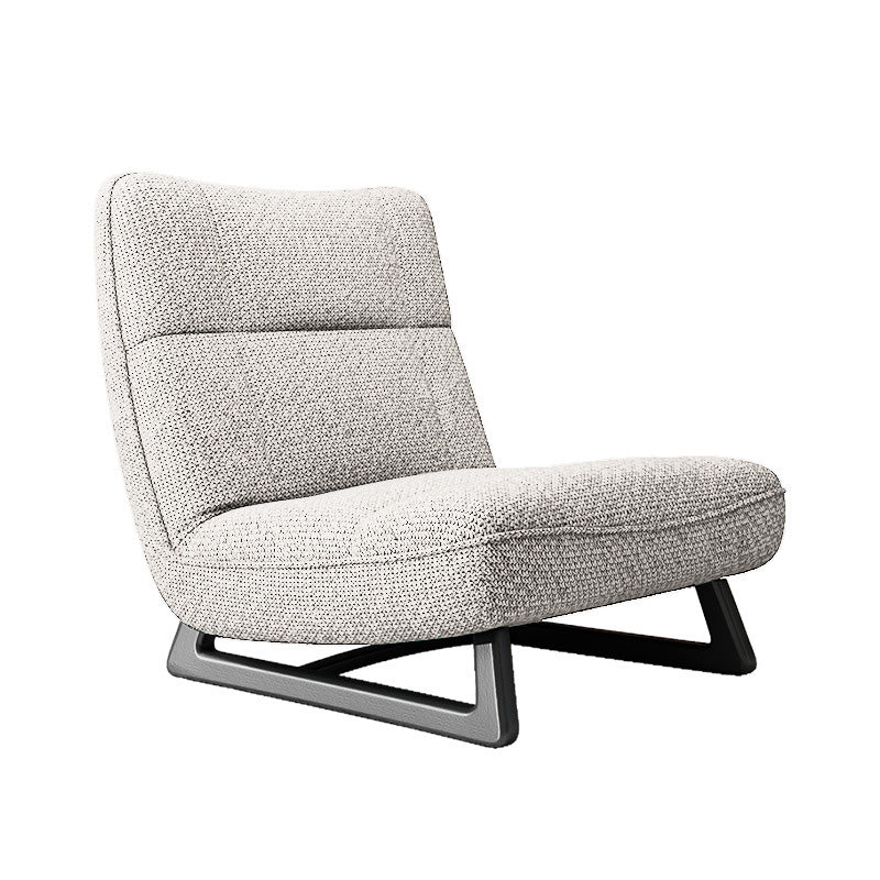 Fixed Back Sled Slipper Chair Solid Color Mid-century Modern Lounge Chair