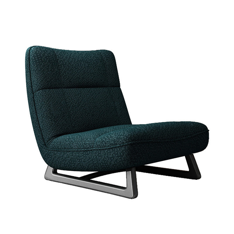 Fixed Back Sled Slipper Chair Solid Color Mid-century Modern Lounge Chair