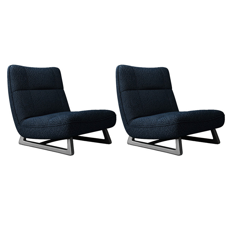 Fixed Back Sled Slipper Chair Solid Color Mid-century Modern Lounge Chair