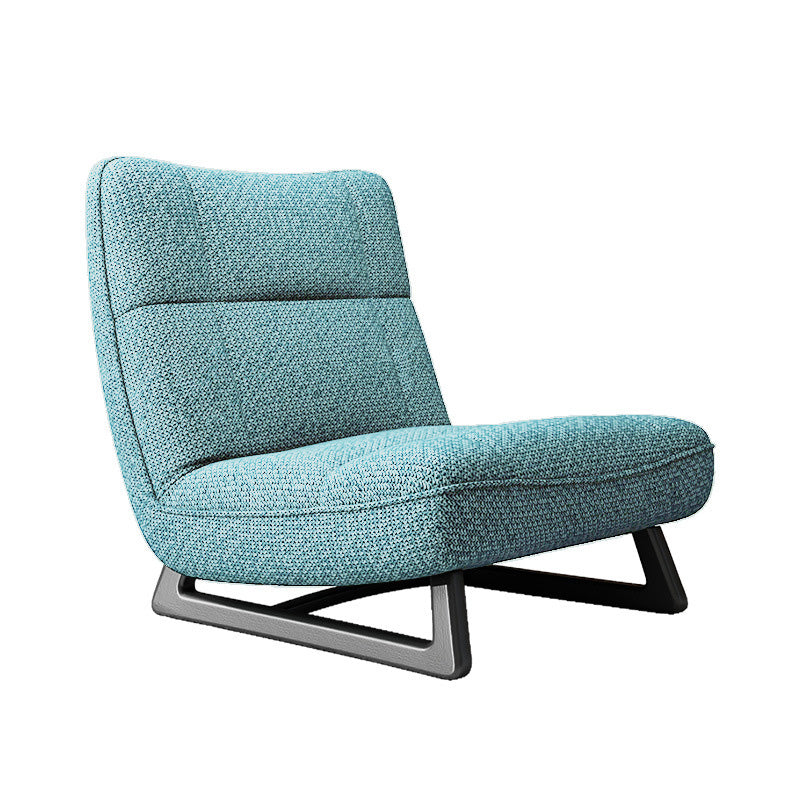 Fixed Back Sled Slipper Chair Solid Color Mid-century Modern Lounge Chair