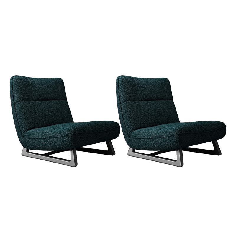 Fixed Back Sled Slipper Chair Solid Color Mid-century Modern Lounge Chair
