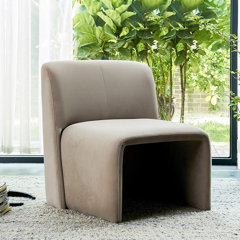 Solid Colo Contemporary Accent Chair Sled Velvet Accent Room Chair