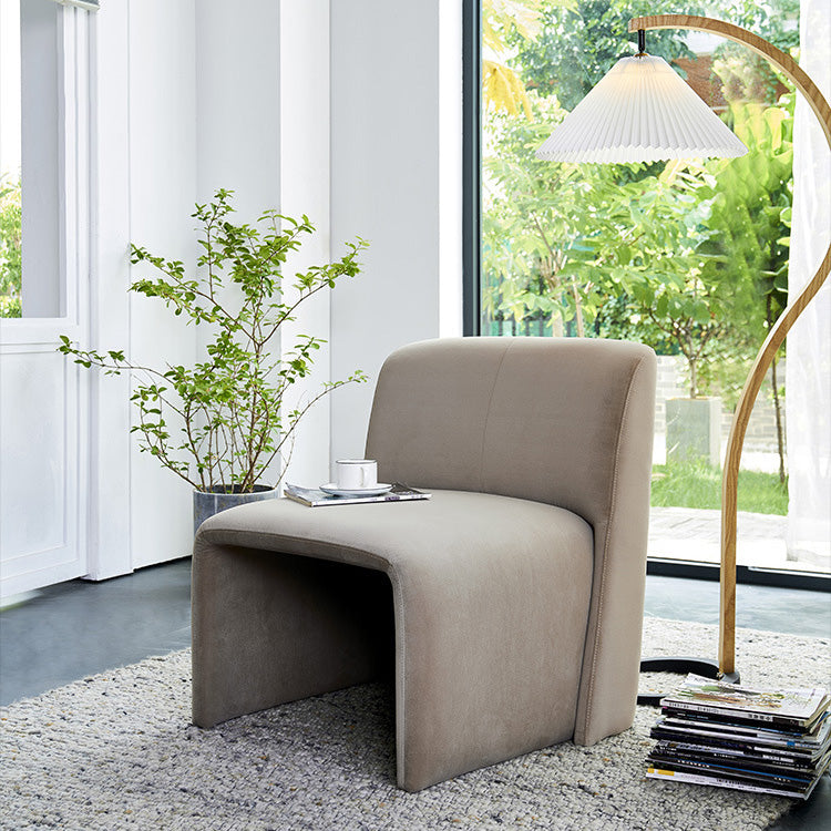 Solid Colo Contemporary Accent Chair Sled Velvet Accent Room Chair