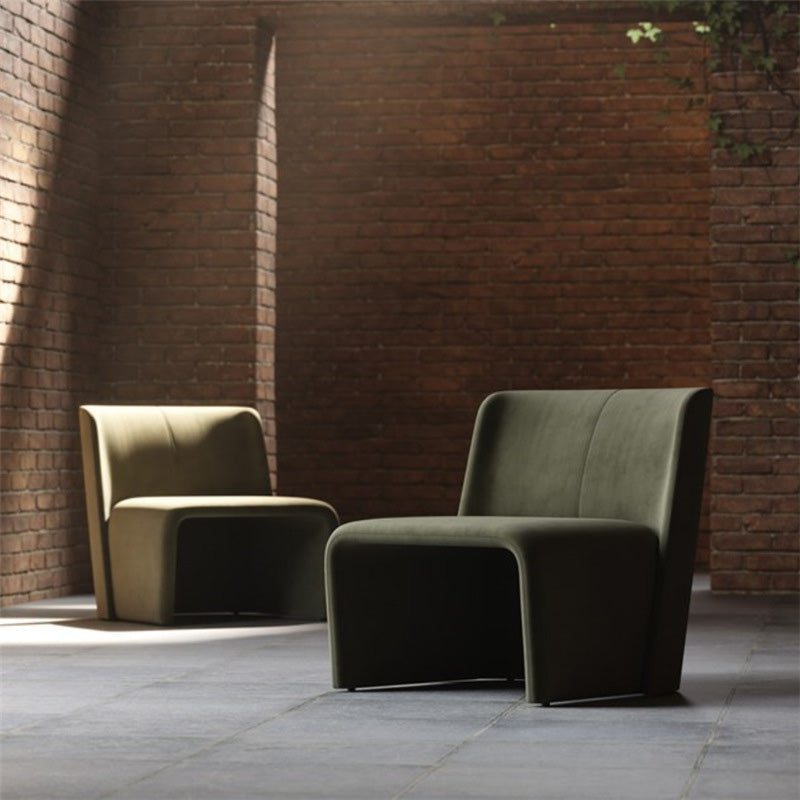 Solid Colo Contemporary Accent Chair Sled Velvet Accent Room Chair