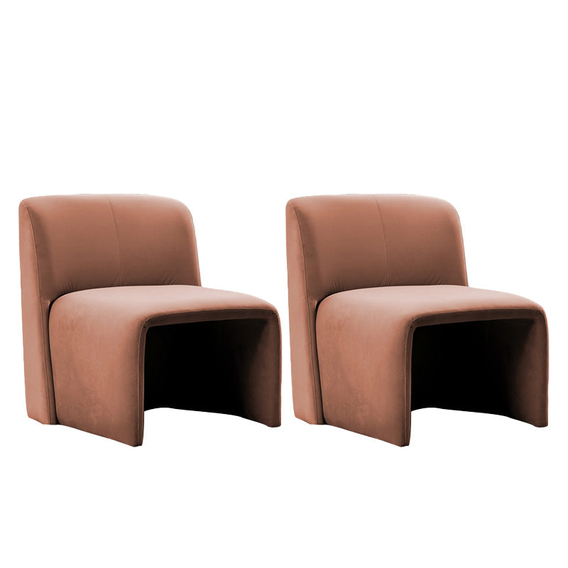 Solid Colo Contemporary Accent Chair Sled Velvet Accent Room Chair