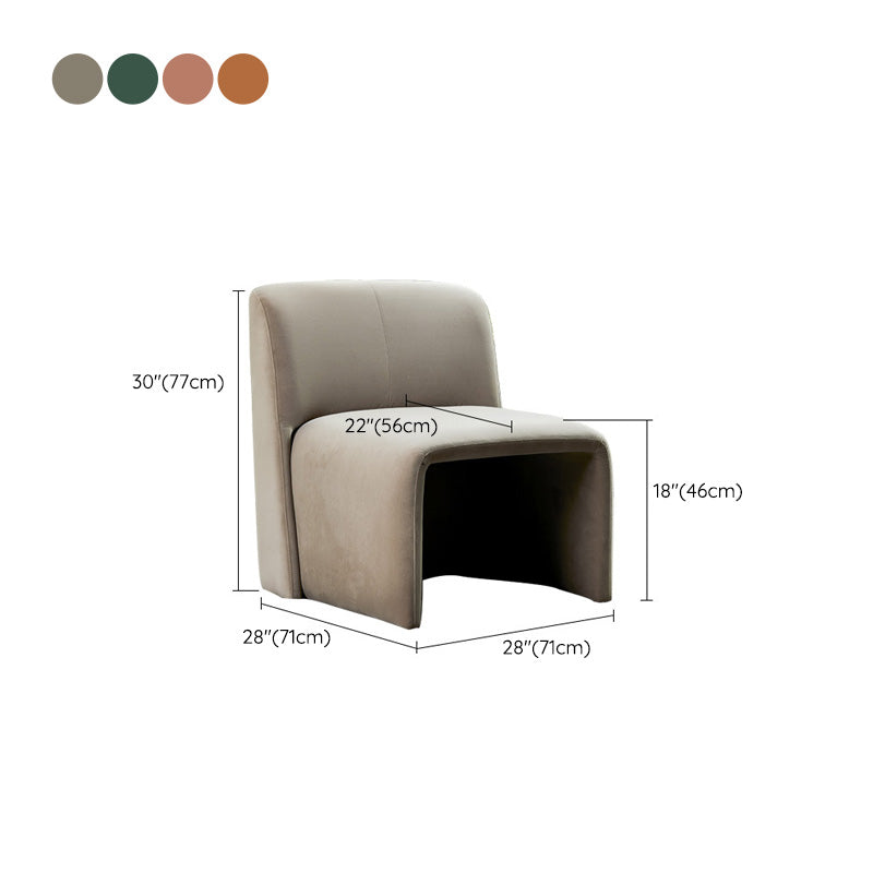 Solid Colo Contemporary Accent Chair Sled Velvet Accent Room Chair