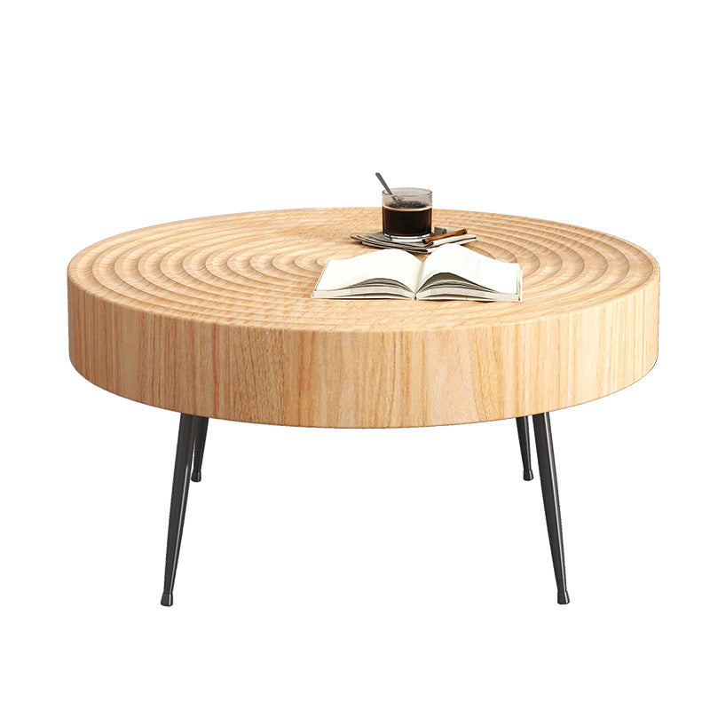 Scandinavian Round Wood Cocktail Coffee Metal 3 Legs / 4 Legs Coffee Table