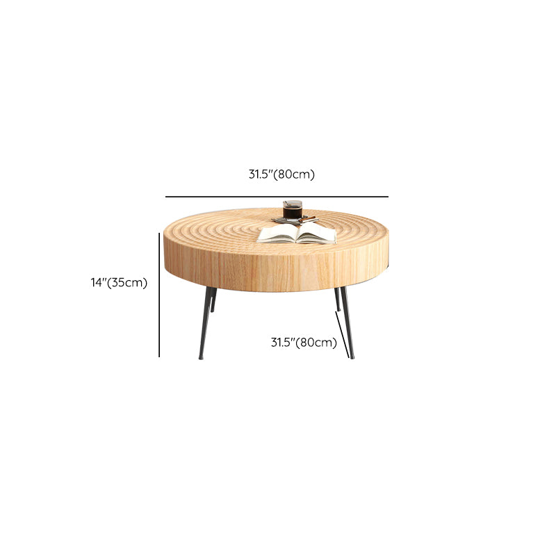 Scandinavian Round Wood Cocktail Coffee Metal 3 Legs / 4 Legs Coffee Table