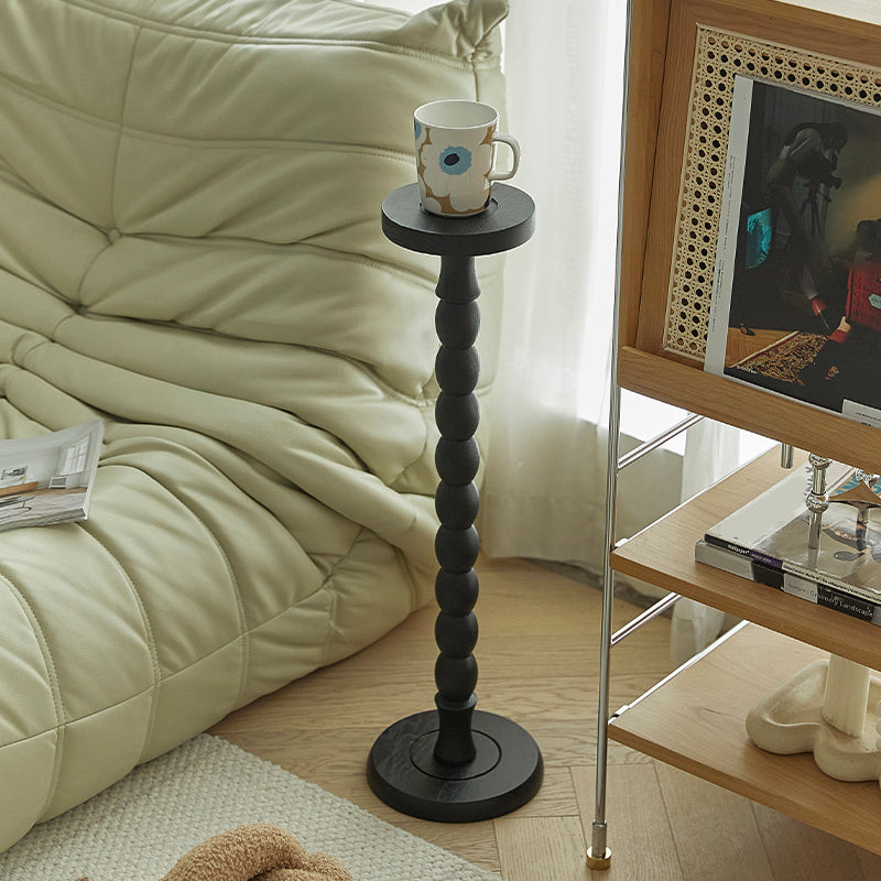 Traditional Wood End Table Sled Black/Brown Side End Snack Table