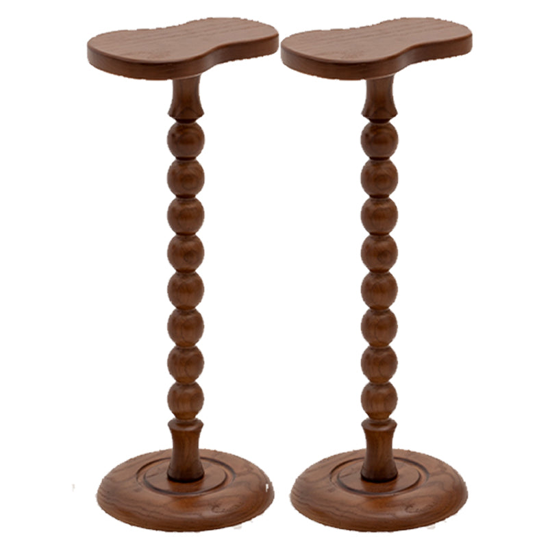 Traditional Wood End Table Sled Black/Brown Side End Snack Table