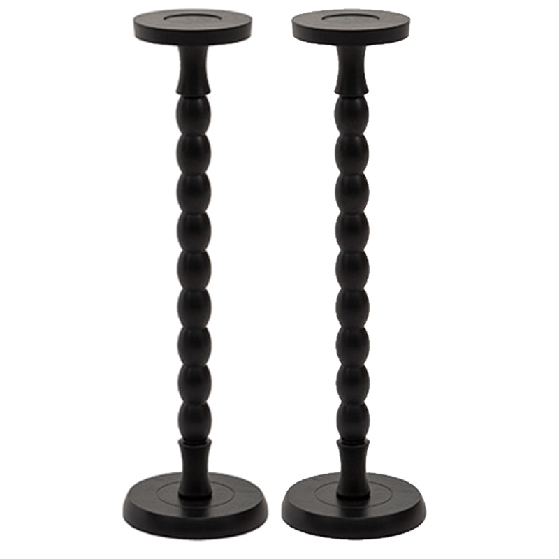 Traditional Wood End Table Sled Black/Brown Side End Snack Table