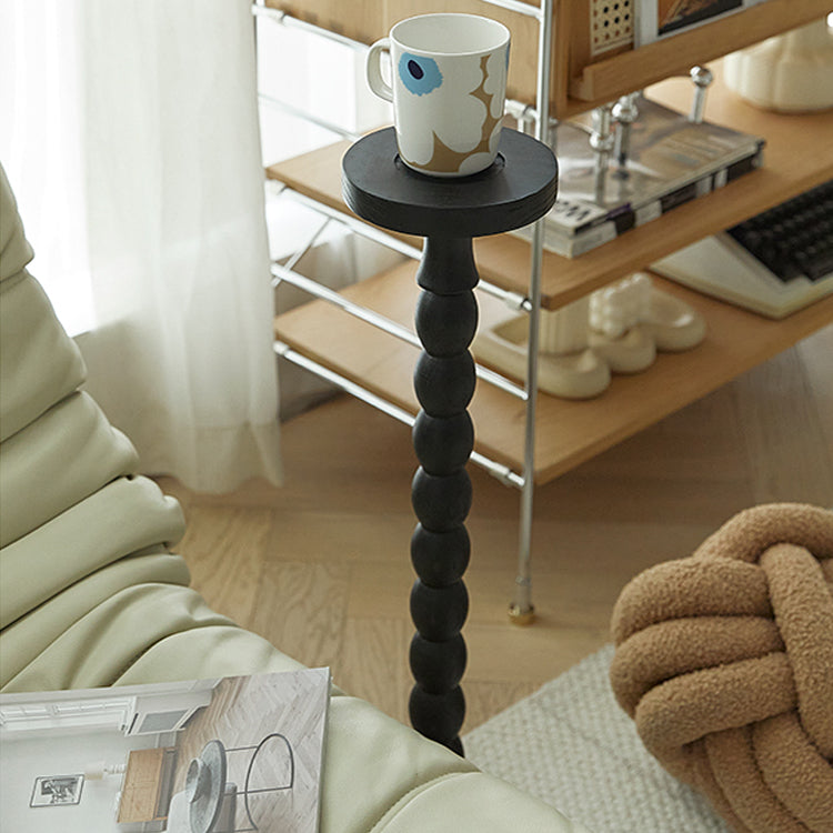 Traditional Wood End Table Sled Black/Brown Side End Snack Table