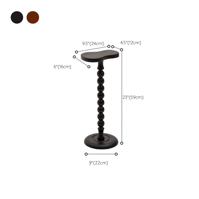 Traditional Wood End Table Sled Black/Brown Side End Snack Table