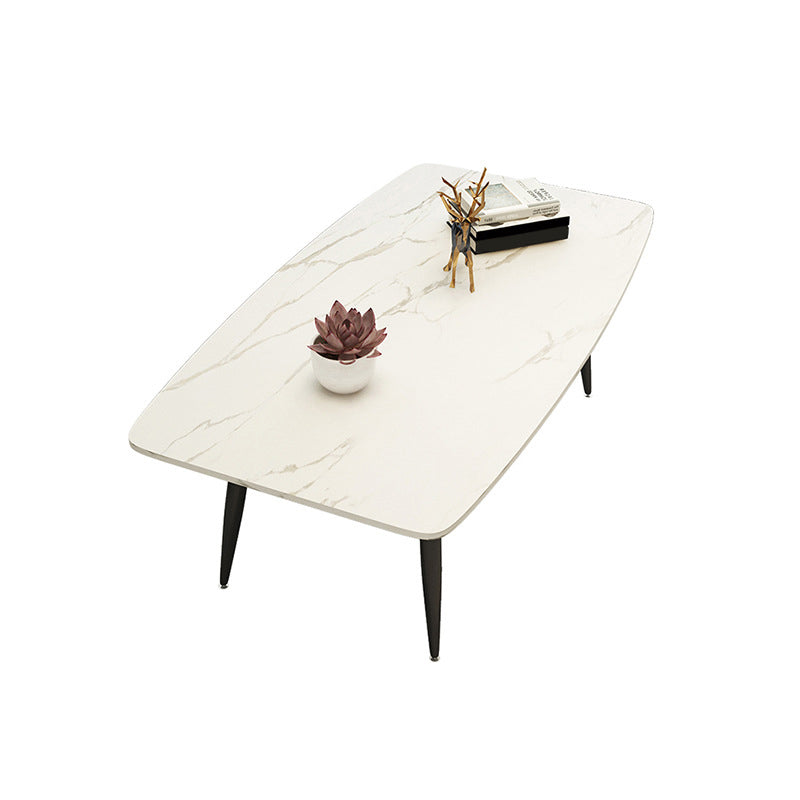 Rectangle Slate Coffee Table Glam 4 Legs Coffee Cocktail Table