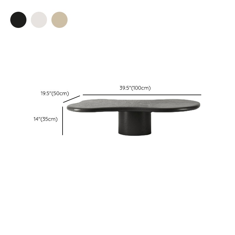 Pedestal 13.8" H Coffee Table Scandinavian Faux Wood Cocktail Table