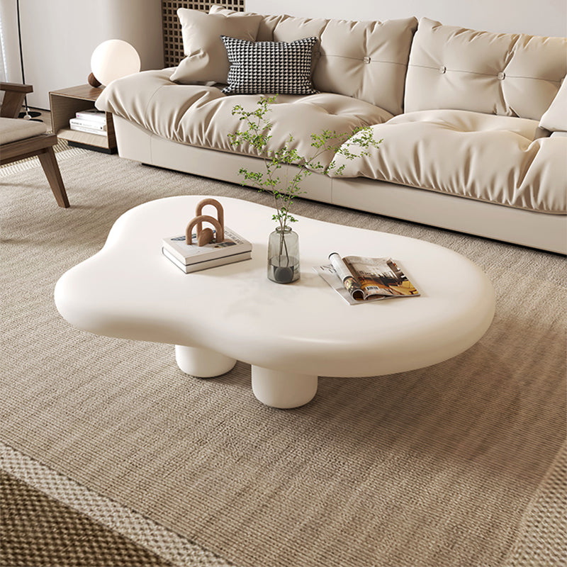 Scandinavian Free Form Coffee Table Wooden 4 Legs Cocktail Table