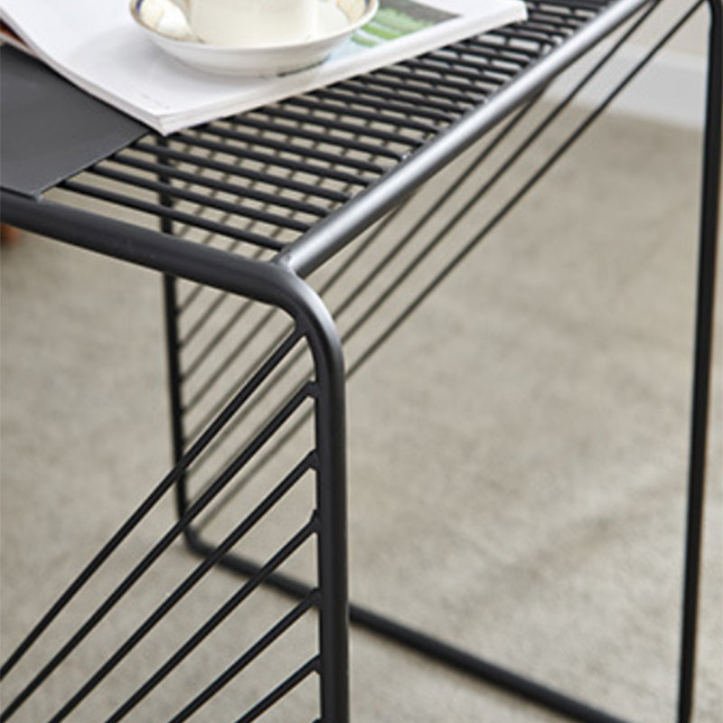 Mid Century Metal Square Cocktail Table 2-Piece Coffee Table Set