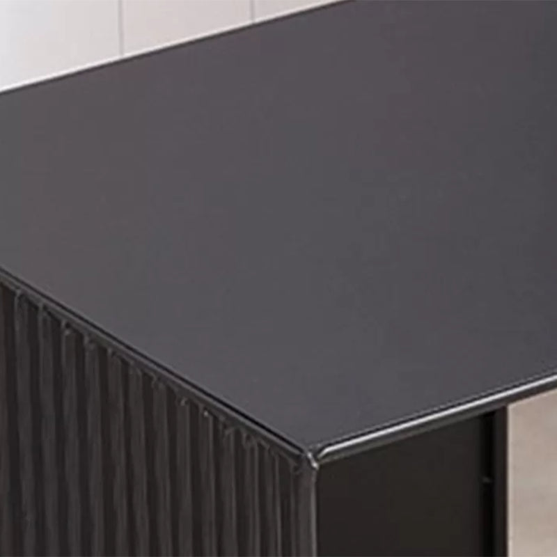 Frame 2 Nesting Square Coffee Table Set Black Iron Cocktail Table with Storage Shelf