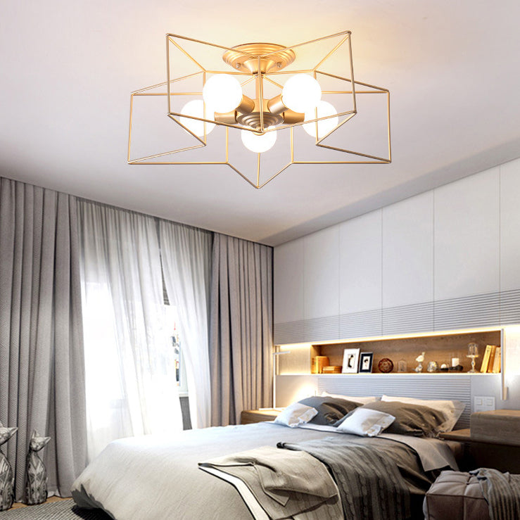Modern Flush Mount Ceiling Fixture 5 Light Flush Ceiling Lights for Bedroom
