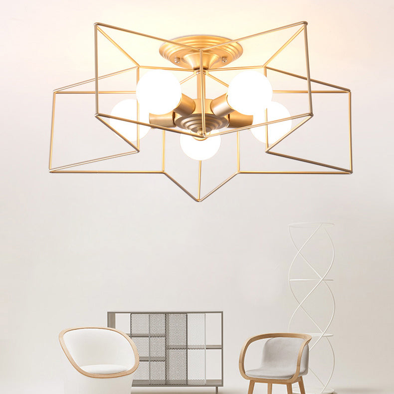 Modern Flush Mount Ceiling Fixture 5 Light Flush Ceiling Lights for Bedroom