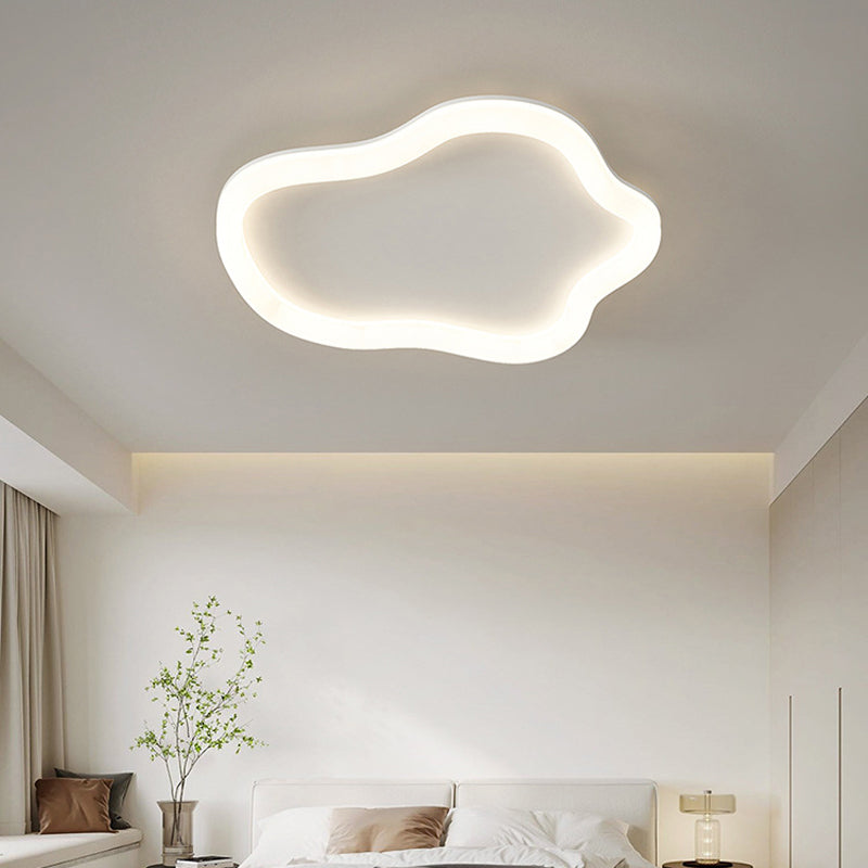 White Flush Mount Lighting Modern LED Ceiling Light for Hallway