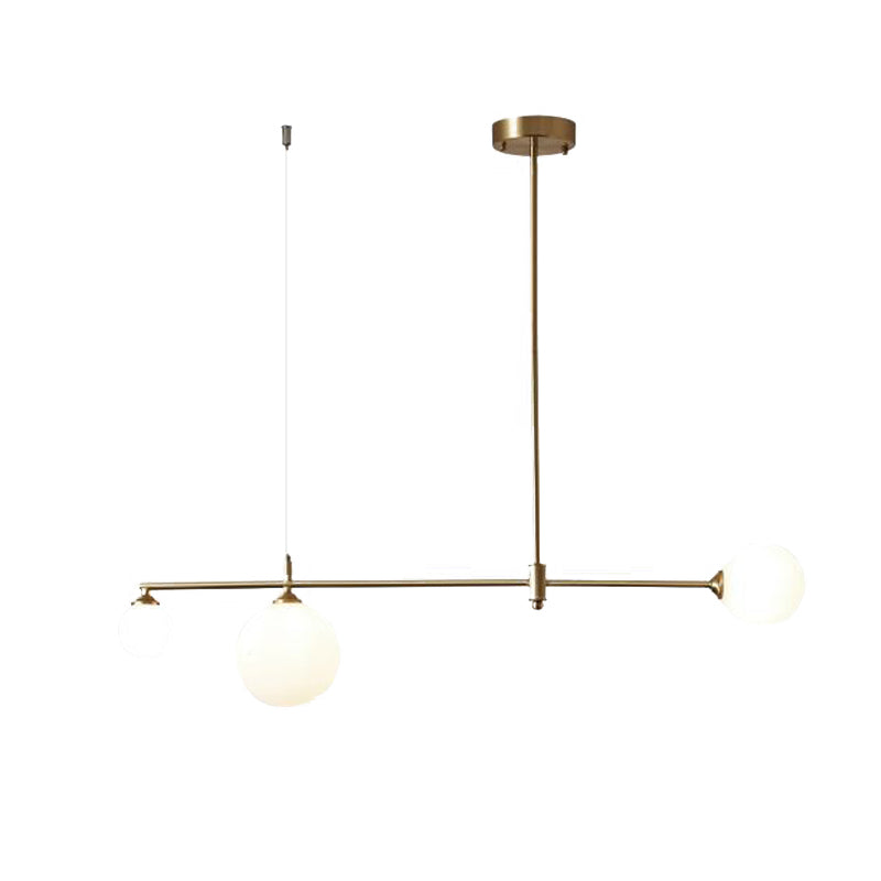 Glass Linear Hanging Lamp Kit Modern Hanging Island Lights for Dining Room