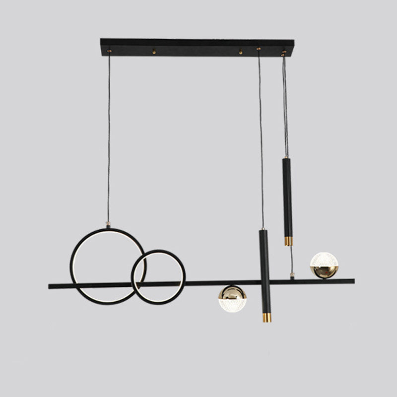 Multiple-Light Globe Island Lighting Modern Metal Island Pendant Lights