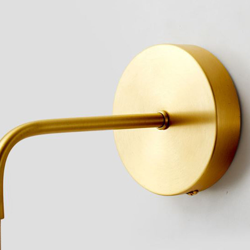 Cone Shape Metal Wall Light Modern Style 1 Light Wall Light Sconce in Brass