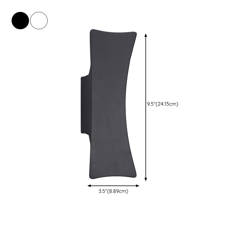 2-Light White/Black Modernism Wall Mounted Sconce Metal Shaded Wall Light