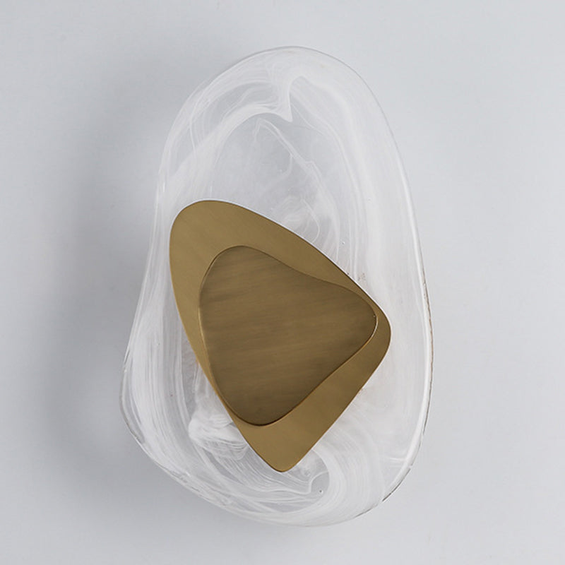 Unique Shape Glass Wall Light Modern Style 1 Light Wall Light Sconce