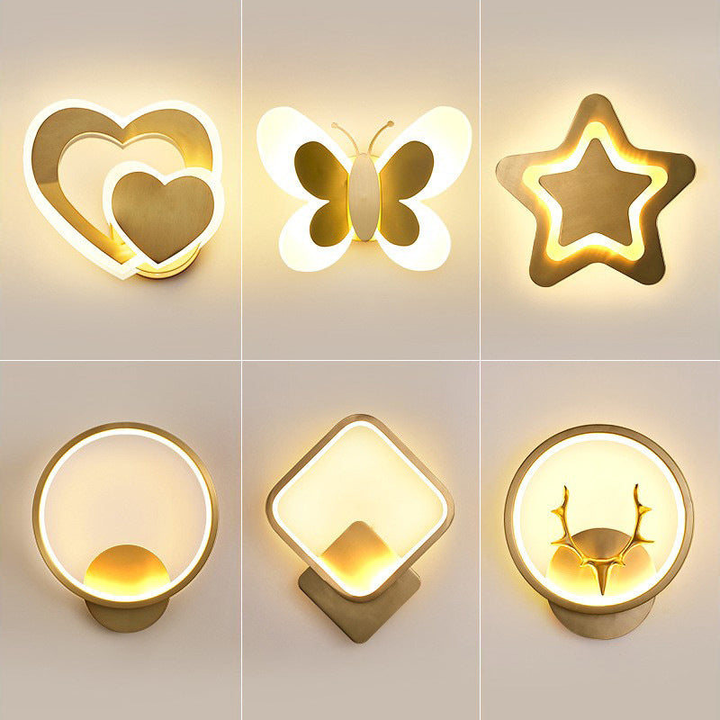 Metal Sconce Light Modern 1-Light Sconce Light Fixture for Bedroom