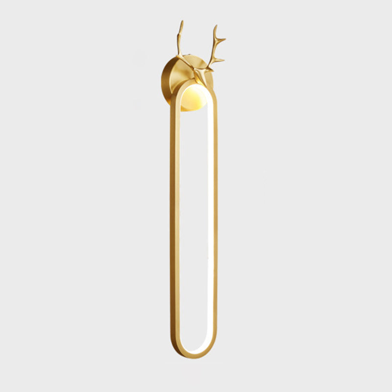 Contemporary Wall Sconce Copper LED Sconce Light Fixture for Bedroom