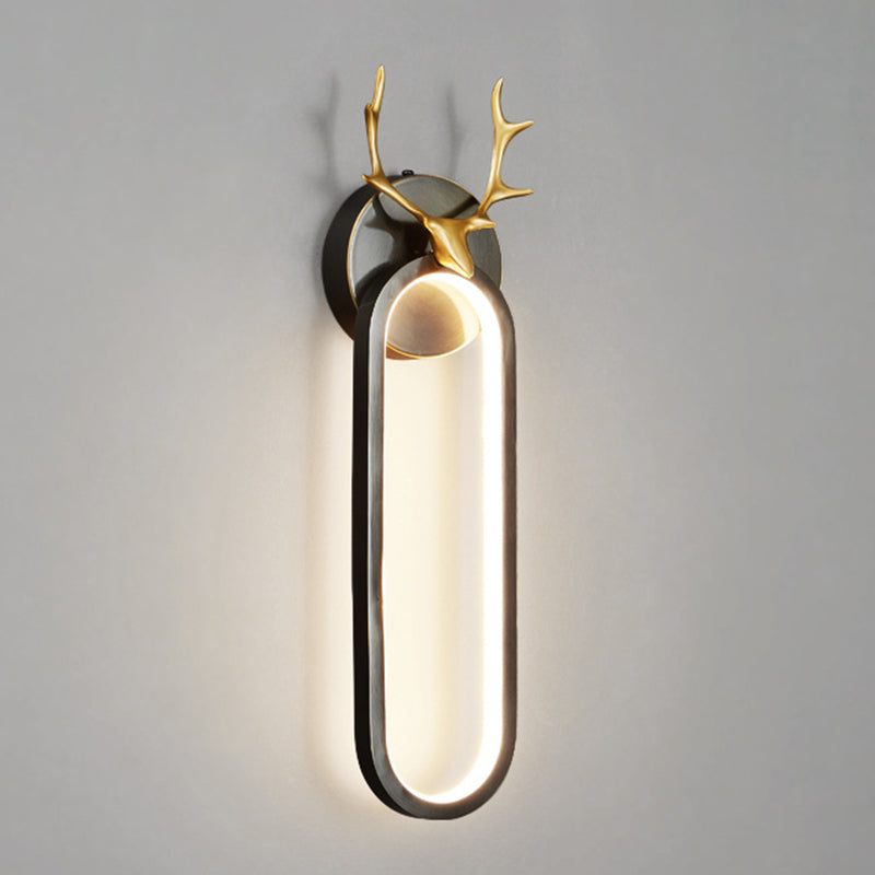Contemporary Wall Sconce Copper LED Sconce Light Fixture for Bedroom