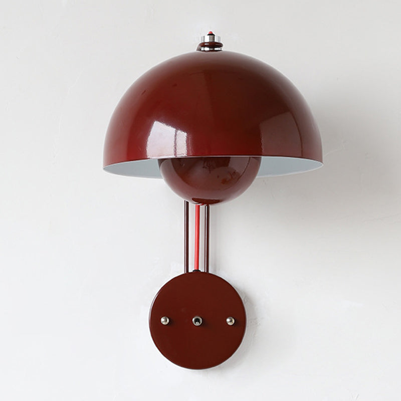 Dome Shape Metal Wall Light Modern Style 1-Light Wall Light Sconce