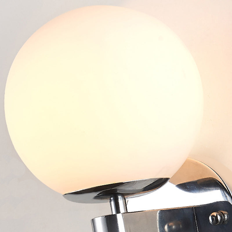 Modern Style Globe Shade Wall Light Glass 1 Light Sconces for Bedroom