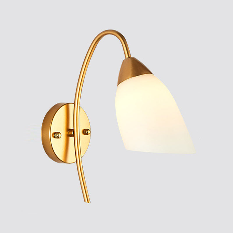 Modern Style Wall Light Glass 1 Light Sconces for Living Room