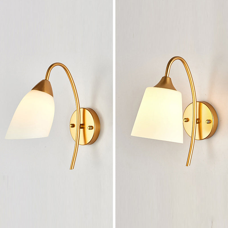 Modern Style Wall Light Glass 1 Light Sconces for Living Room