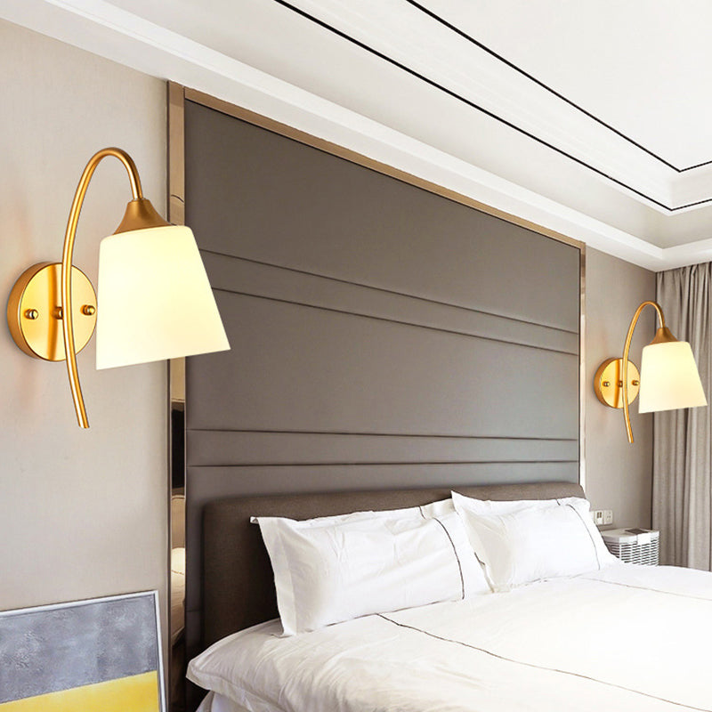Modern Style Wall Light Glass 1 Light Sconces for Living Room