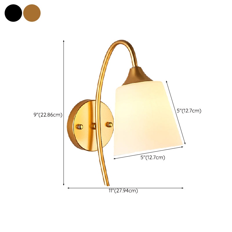 Modern Style Wall Light Glass 1 Light Sconces for Living Room