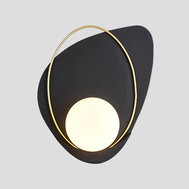 Modern Style Ball Shade Wall Sconce Metal 1 Light Sconces for Bedroom