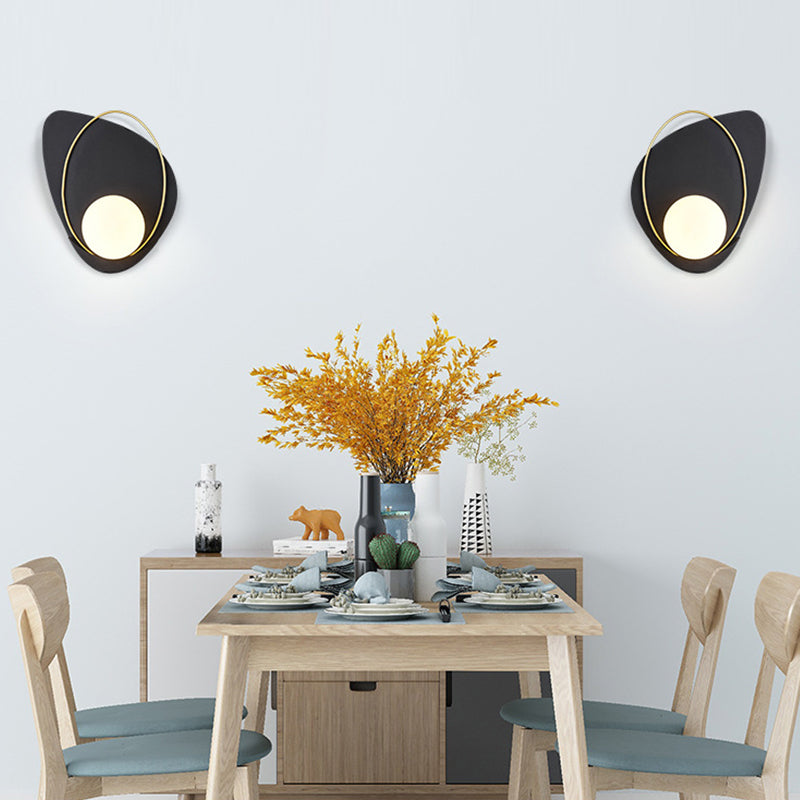 Modern Style Ball Shade Wall Sconce Metal 1 Light Sconces for Bedroom