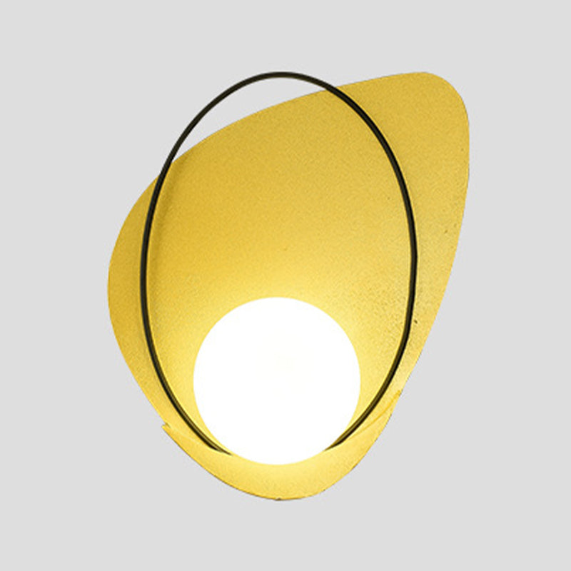 Modern Style Ball Shade Wall Sconce Metal 1 Light Sconces for Bedroom