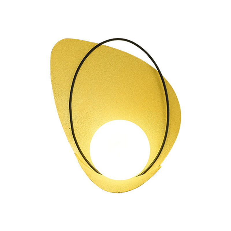 Modern Style Ball Shade Wall Sconce Metal 1 Light Sconces for Bedroom