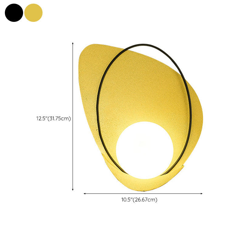 Modern Style Ball Shade Wall Sconce Metal 1 Light Sconces for Bedroom